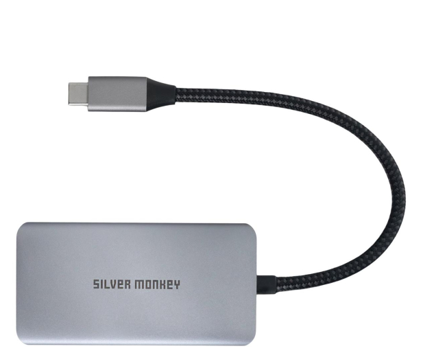 SILVER MONKEY Adapter USB-C - 2x HDMI 4K60Hz, USB-A, PD 100W - 1202273 - zdjęcie 3